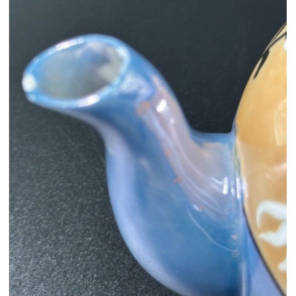 Vintage Lusterware Iridescent Hand Painted Floral Teapot with Lid made in Japan - Picture 7 of 12